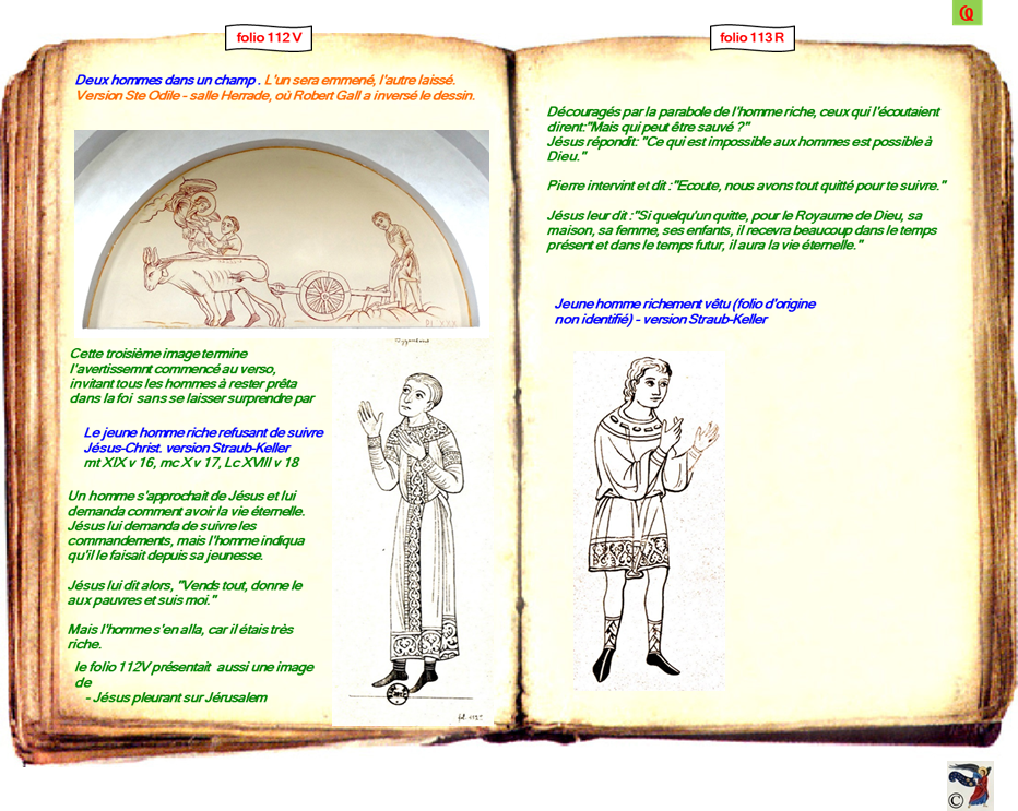 modele Hortus vide red 2 page centre,Ange Hortus Christen -Titre III CIMG9517 r copie,Planche XXXI haut b homme richement vetu 112V,Planche XXXquart haut a byzantins